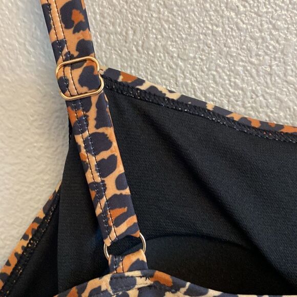 NWT- CATHERINE Malandrino- leopard print one piece- Size XL - Picture 10 of 12